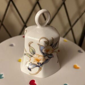 “Just Orchids” Vintage Ring Handle Bell EUC